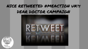 NICE Retweeted #MEACTION UK's DEAR DOCTOR CAMPAIGN