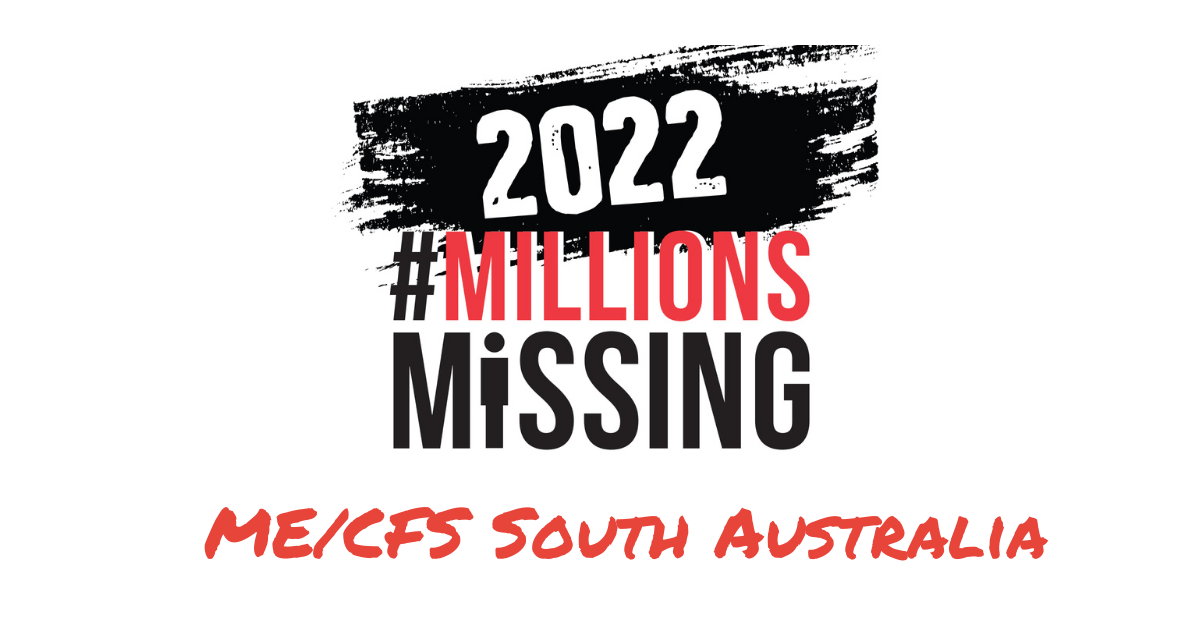 2022 #MillionsMissing Logo- ME/CFS South AUS