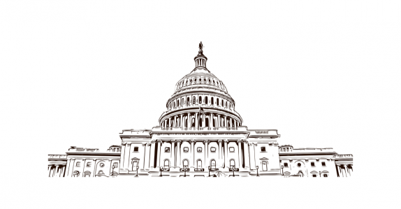Congress Capitol Building pencil drawing